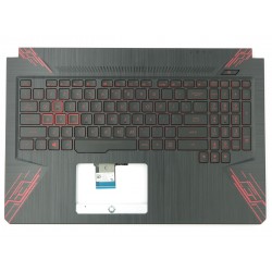 Carcasa superioara cu tastatura palmrest Laptop Gaming, Asus, TUF FX80G, FX80GD, FX80GE, FX80GM, 90NR00J2-R31US0, 3BBKLTAJNP0, 13NR00I0AM0111, FX504GD-1B, iluminata, neagra, layout US