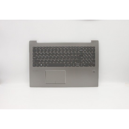 Carcasa superioara cu tastatura palmrest Laptop, Lenovo, IdeaPad 520-15IKB Type 80YL, 81BF, 5CB0N98697, AM14K000300, iluminata, Mineral Gray, fingerprint, layout US
