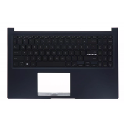 Carcasa superioara cu tastatura palmrest Laptop, Asus, VivoBook 15 M1502Q, M1502QA, 90NB1261-R31UI0, 13N1-EDA0P01, 13NB1261P01013-3, 13N1-EDA0E11, M1502QA-1B, iluminata, American Blue, layout US