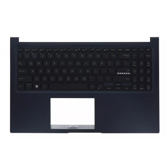 Carcasa superioara cu tastatura palmrest Laptop, Asus, VivoBook 15 M1502Q, M1502QA, 90NB1261-R31UI0, 13N1-EDA0P01, 13NB1261P01013-3, 13N1-EDA0E11, M1502QA-1B, iluminata, American Blue, layout US