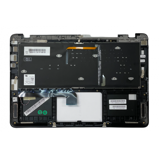 Carcasa superioara cu tastatura palmrest Laptop 2-in-1, Asus, ZenBook Flip UX360U, UX360UA, UX360UAK, 90NB0C03-R30UI0, UX360UA-1C, 13NB0C03AM0211, iluminata, neagra, layout US