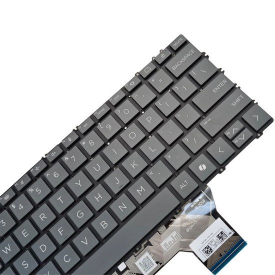 Tastatura Laptop 2-in-1, HP, Envy X360 16-AC, 16-AD, TPN-C174, iluminata, gri, layout US