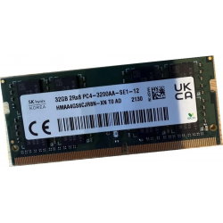 Memorie ram Laptop SK Hynix 32GB, DDR4, 2Rx8, PC4-3200AA, 3200Mhz, HMAA4GS6CJR8N-XN, PC4-25600, CL22, 1.2V, Non-ECC, sodimm, 260 pini