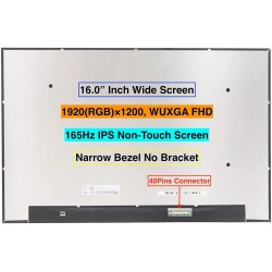 Display Laptop, Lenovo, LOQ 16IRH8 Type 82XW, 5D11J74768, N160JME-GE1 Rev. C1, 16.0 inch, 1920x1200 FHD+, IPS, 165Hz, conector 25mm, 40 pini