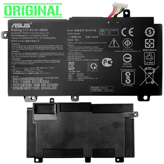 Baterie Laptop, Asus, TUF Gaming FX504, FX504GD, FX504GE, FX504GM, 3ICP7/60/80, B31N1726, 11.4V, 4240mAh, 48Wh