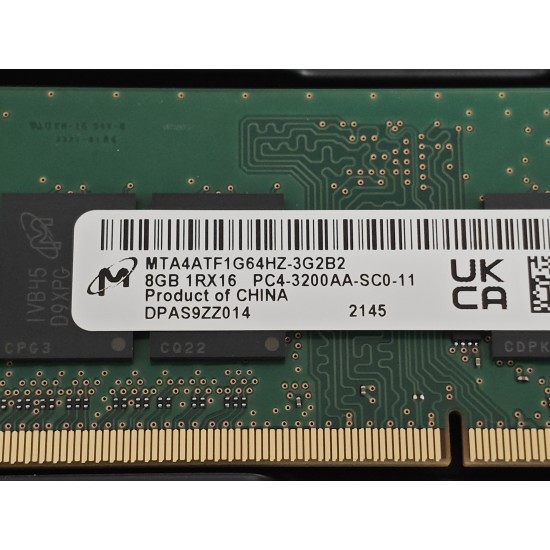 Memorie Laptop Sodimm 8GB 1RX16 DDR4 PC4-3200AA NO ECC 1.2V 3200Mhz