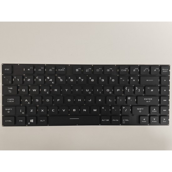 Tastatura Laptop Gaming, Asus, ROG Strix Scar 15 G533Q, G533QM, G533QR, G533QS, iluminata, RGB, neagra, layout US/UK (enter mic)
