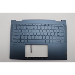 Carcasa superioara cu tastatura palmrest Laptop 2-in-1, Yoga 7 14ARP8 Type 82YM, 5CB1L48339, HQ207220B9000, iluminata, Tidal Teal, layout US