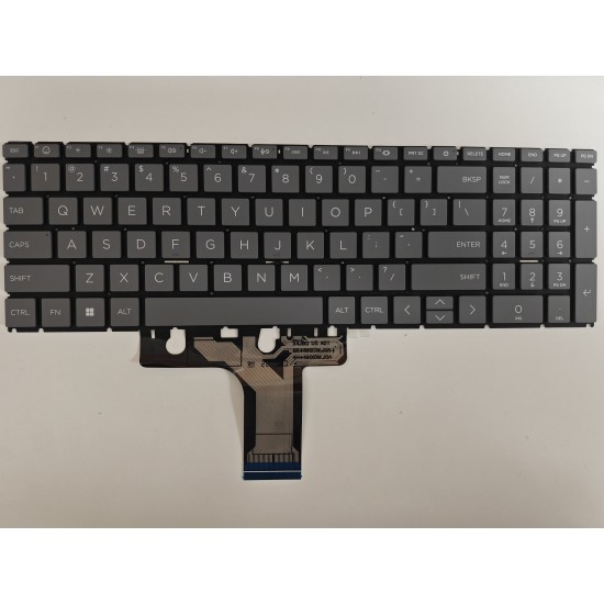 Tastatura Laptop, HP, 250 G10, TPN-Q286, N32715-001, iluminata, gri, layout US