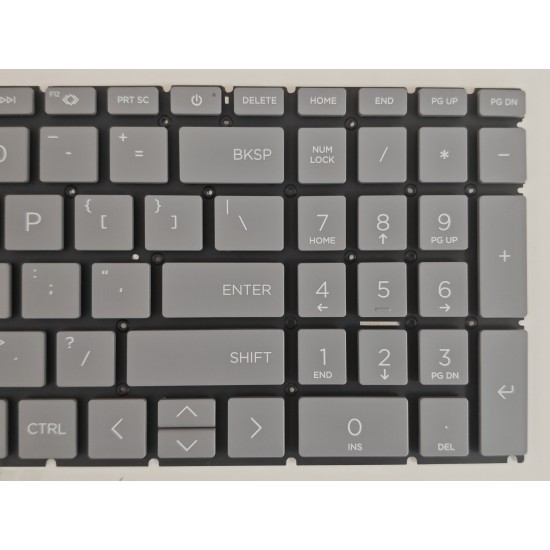 Tastatura Laptop, HP, 250 G10, TPN-Q286, N32715-001, iluminata, gri, layout US