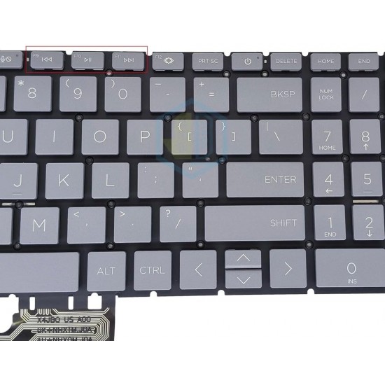 Tastatura Laptop, HP, 250 G10, TPN-Q286, N32715-001, iluminata, gri, layout US