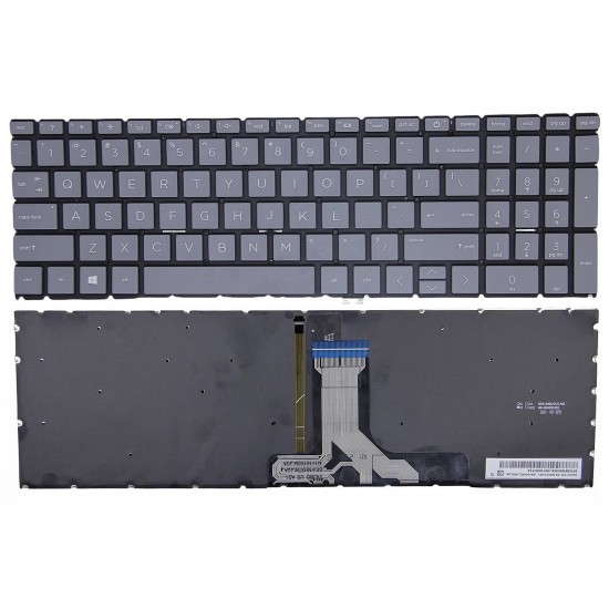 Tastatura Laptop, HP, 250 G10, TPN-Q286, N32715-001, iluminata, gri, layout US