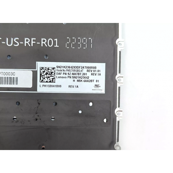 Tastatura Laptop, Lenovo, Legion 5 Pro-16ACH6 Type 82JS, iluminata, RGB 20 pini, neagra, layout US