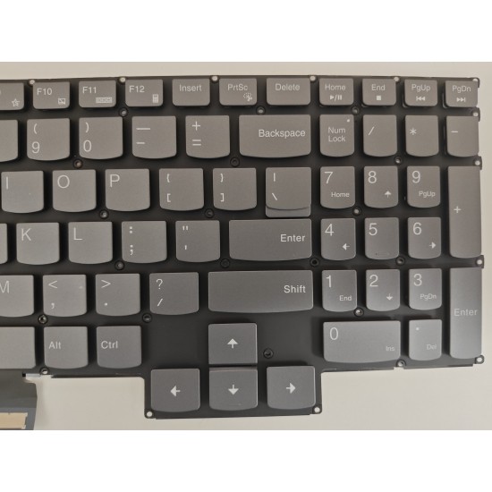 Tastatura Laptop, Lenovo, Legion 5 Pro-16ITH6H Type 82JD, iluminata, RGB 20 pini, gri, layout US