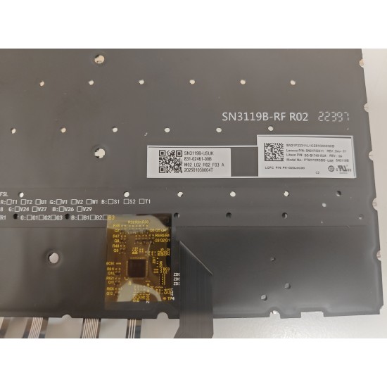 Tastatura Laptop, Lenovo, Legion 5 Pro-16ITH6H Type 82JD, iluminata, RGB 20 pini, gri, layout US