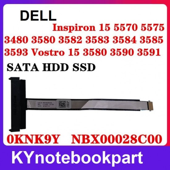 Cablu conectare HDD/SSD Laptop, Dell, Vostro 3590, P75F, P75F010, KNK9Y, 0KNK9Y, NBX00028C00, CAL50, 9.5cm