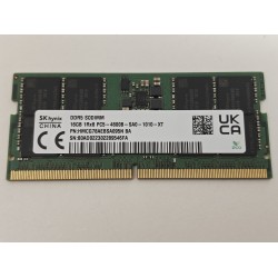 Memorie Ram Laptop SK Hynix 16GB, DDR5, 1Rx8, PC5-4800B-SA0-1010-XT, 4800Mhz, HMCG78AEBSA095N, PC5-38400, CL40, 1,1V, Non-ECC, sodimm, 262 pini