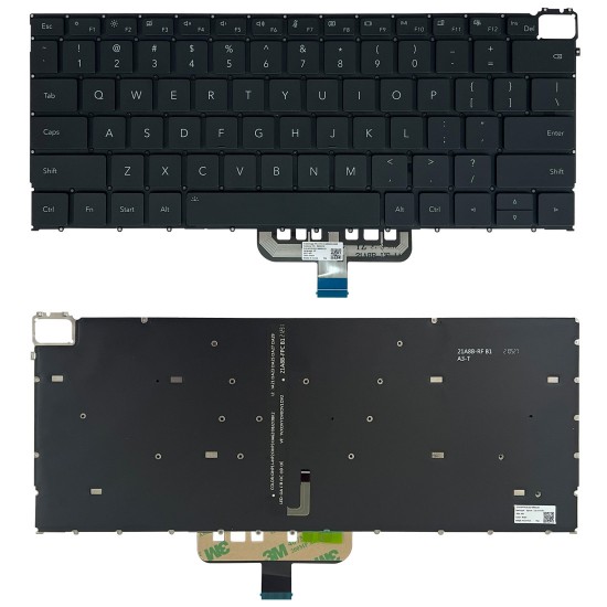 Tastatura Laptop, Huawei, MagicBook X14 FRI-F56, FRI-F561, iluminata, neagra, layout US
