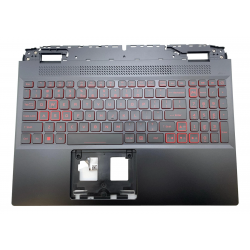 Carcasa superioara cu tastatura palmrest Laptop, Acer, Nitro 5 AN515-46, N22C1, 6B.QFJN2.001, AP3SY000710, EC3SY000400, iluminata, rosie, layout US