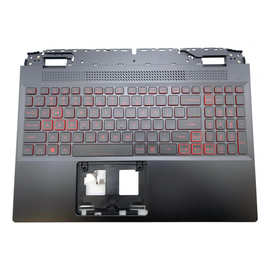 Carcasa superioara cu tastatura palmrest Laptop, Acer, Nitro 5 AN515-58, N22C1, 6B.QFJN2.001, AP3SY000710, EC3SY000400, iluminata, rosie, layout US
