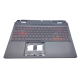 Carcasa superioara cu tastatura palmrest Laptop, Acer, Nitro 5 AN515-58, N22C1, 6B.QFJN2.001, AP3SY000710, EC3SY000400, iluminata, rosie, layout US