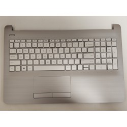Carcasa superioara cu tastatura palmrest Laptop, HP, 15-BW, 15Z-BW, AP204000622, AM204000110, iluminata, argintie, layout US