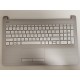 Carcasa superioara cu tastatura palmrest Laptop, HP, 15-BS, 15T-BS, AP204000622, AM204000110, iluminata, argintie, layout US