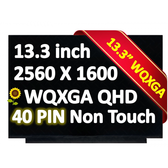 Display compatibil Laptop, Lenovo, ThinkBook 13x ITG Type 20WJ, 5D11B21082, 5D10S39721, NE133QDM-N61 V8.0, 13.3 inch, 2560x1600, QHD, slim, 219mm, non touch, 60Hz, 40 pini