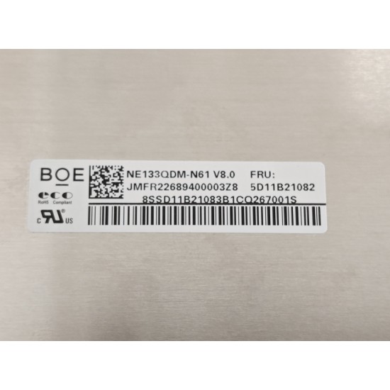 Display compatibil Laptop, Lenovo, ThinkBook 13x ITG Type 20WJ, 5D11B21082, 5D10S39721, NE133QDM-N61 V8.0, 13.3 inch, 2560x1600, QHD, slim, 219mm, non touch, 60Hz, 40 pini