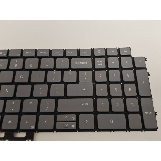 Tastatura Laptop, Dell, Vostro 7510, P106F, P106F002, iluminata, gri deschis, layout US
