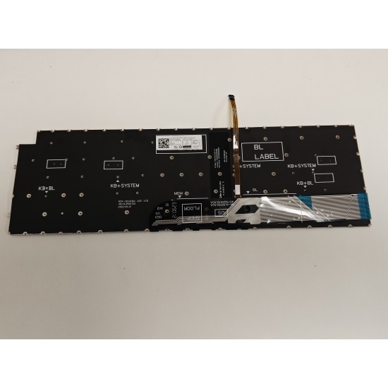 Tastatura Laptop, Dell, Vostro 7510, P106F, P106F002, iluminata, gri deschis, layout US