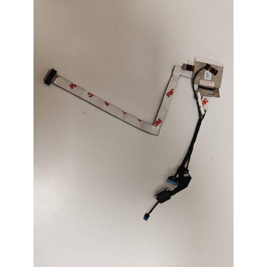 Cablu video LVDS Laptop 2-in-1, Dell, Latitude 7330, P134G, P134G002, G6DGX, 0G6DGX, D0C02C00VM00, HDB31 EDP Cable 6MM EMZA FHD 360, conector ingust, 30 pini