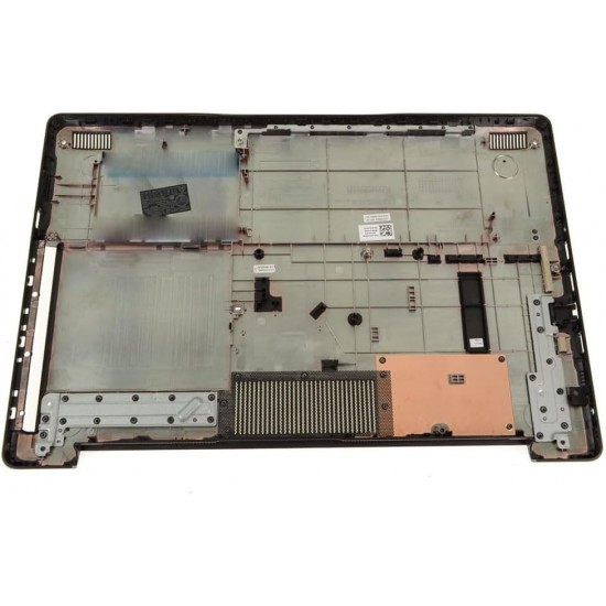 Carcasa inferioara bottom case Laptop, Dell, Inspiron 15 3580, 3581, 3582, 3583, 3584, 3585, 3595, P75F, 0G0KKJ, G0KKJ, AP21C0003A0, neagra, cu slot cd-rom