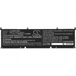 Baterie compatibila Laptop, Dell, Inspiron 16 Plus 7630, P125F, P125F004, 69KF2, 069KF2, 11.4V, 7000mAh, 79.80Wh