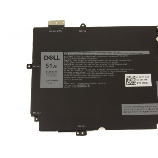 Baterie Laptop 2-in-1, Dell, XPS 13 9310, DD9VF, 0DD9VF, 0FDRT, 00FDRT, X1W0D, 0X1W0D, 7.6V, 6375mAh, 51Wh