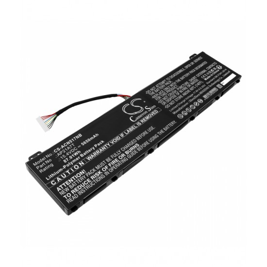 Baterie compatibila Laptop Gaming, AP21A7T, AP21A8T, AP21A5T, CS-ACN517NB, KT.00405.012, KT.0040G.014, KT0040G012, KT0040G014, 5650mAh, 87.01Wh