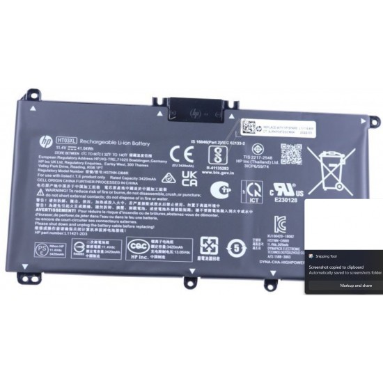 Baterie Laptop, HP, Pavilion 15-EH, 15Z-EH, TPN-Q245, HW03XL, L11421-1C2, L56025-AC1, 3ICP6/59/74, HSTNN-OB1L, HT03XL, 11.34V, 3420mAh, 41Wh