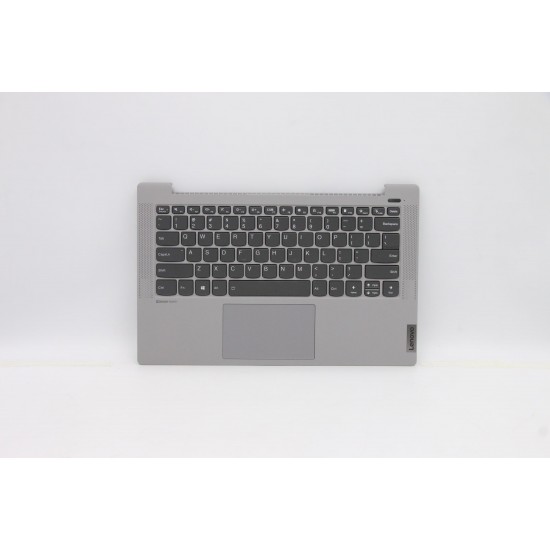 Carcasa superioara cu tastatura palmrest Laptop, Lenovo, IdeaPad 5-14ITL05 Type 82FE, 5CB1A14135, AP2UZ000500, AM2UZ000920, iluminata, argintie, layout US