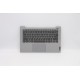 Carcasa superioara cu tastatura palmrest Laptop, Lenovo, IdeaPad 5-14ITL05 Type 82FE, 5CB1A14135, AP2UZ000500, AM2UZ000920, iluminata, argintie, layout US