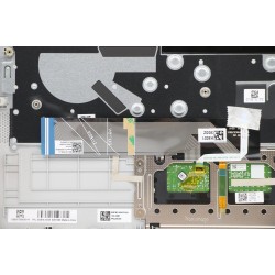 Carcasa superioara cu tastatura palmrest Laptop, Lenovo, IdeaPad 5-14ALC05 Type 82LM, 5CB1C91647, AP2UZ000500, AM2UZ000920, iluminata, argintie, layout US