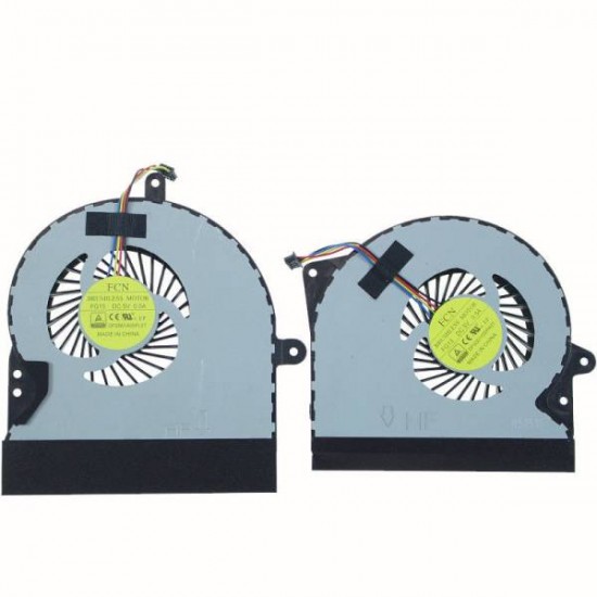 Set coolere Laptop, Asus, ROG G751JL, G751JM, 13NB06G1P18011, 13NB06G1P19011, DFS501105PR0T-FG13, DFS561405PL0T-FG15, 14mm grosime, 5V, 0.5A, CPU si GPU