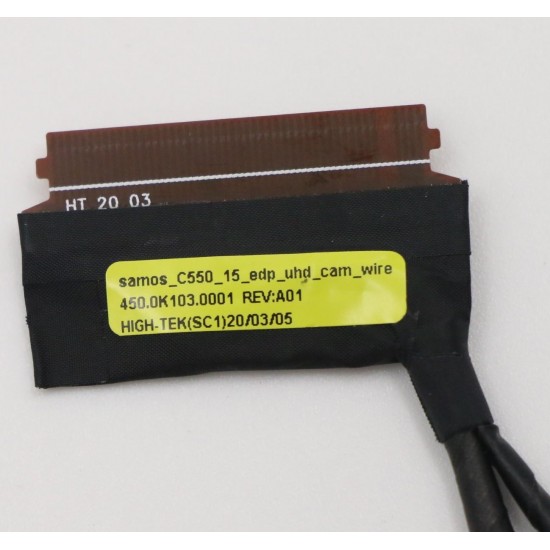 Cablu video LVDS Laptop, Lenovo, IdeaPad Flex 5-15ITL05 Type 82HT, 5C10S30060,  450.0K103.0001 REV: A01, samos C550 15 edp uhd cam wire, 40 pini