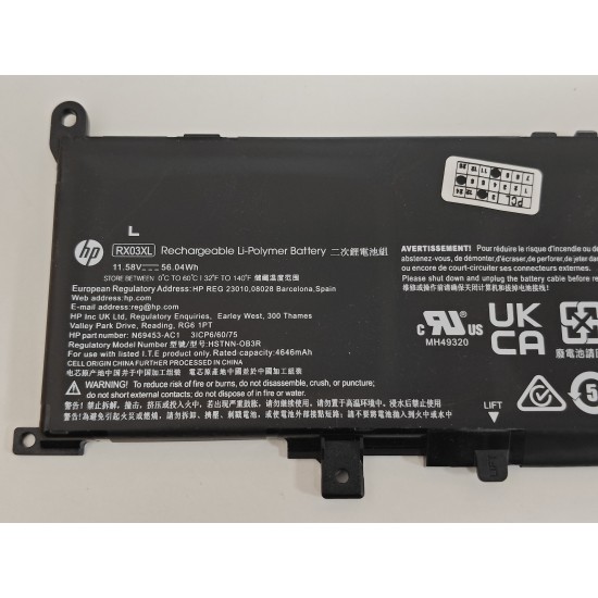 Baterie Laptop, HP, ProBook 460 G11, 465 G11, N70706-005, N69453-AC1, 3ICP6/60/75, HSTNN-OB3R, RX03XL, 11.58V, 4646mAh, 56.04Wh