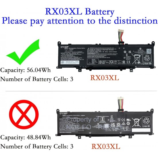 Baterie Laptop, HP, ProBook 460 G11, 465 G11, N70706-005, N69453-AC1, 3ICP6/60/75, HSTNN-OB3R, RX03XL, 11.58V, 4646mAh, 56.04Wh