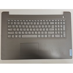 Carcasa superioara cu tastatura palmrest compatibila Laptop, Lenovo, IdeaPad 3-17ITL6 Type 82H9, AP26A000110, EC21N000510, HS760, iluminata, fingerprint, Iron Grey, layout US