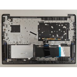 Carcasa superioara cu tastatura palmrest compatibila Laptop, Lenovo, IdeaPad 3-17ITL6 Type 82H9, AP26A000110, EC21N000510, HS760, iluminata, fingerprint, Iron Grey, layout US