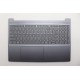Carcasa superioara cu tastatura palmrest Laptop, Lenovo, IdeaPad Slim 3 15IRH10 Type 83K1, 5CB1R08992, AP3LQ000300, iluminata, Luna Grey, layout US