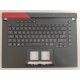 Carcasa superioara cu tastatura palmrest Laptop Gaming, Asus, ROG Strix G15 G513I, G513IE, G513Q, G513QR, G513QM, G513R, G513RX, 90NR0571-R31UK0, 6070B1886031, G513QM-1C, iluminata, RGB Per Key, neagra, layout US