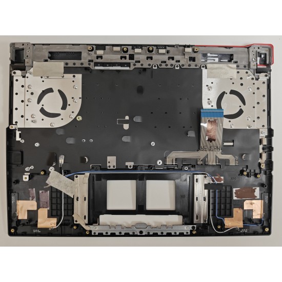 Carcasa superioara cu tastatura palmrest Laptop Gaming, Asus, ROG Strix G15 G513I, G513IE, G513Q, G513QR, G513QM, G513R, G513RX, 90NR0571-R31UK0, 6070B1886031, G513QM-1C, iluminata, RGB Per Key, neagra, layout US