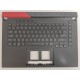 Carcasa superioara cu tastatura palmrest Laptop Gaming, Asus, ROG Strix G15 G513I, G513IE, G513Q, G513QM, 90NR0571-R31UK0, 6070B1886031, G513QM-1C, iluminata, RGB Per Key, neagra, layout UK